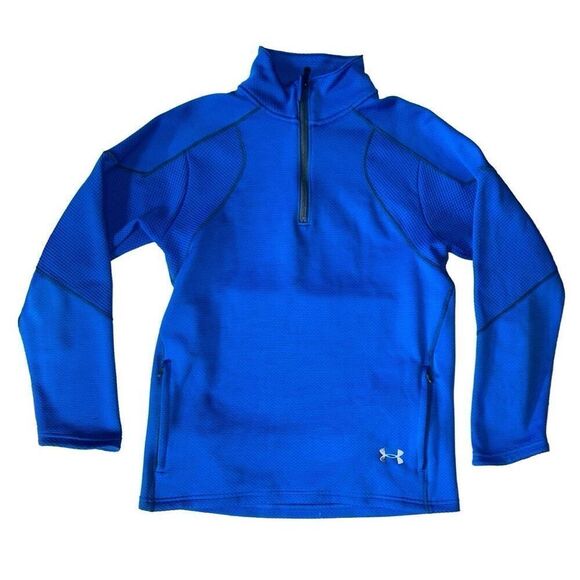 Under Armour Mens S Blue Fuego 1/4 Zip Pullover Loose Jacket - Picture 1 of 3